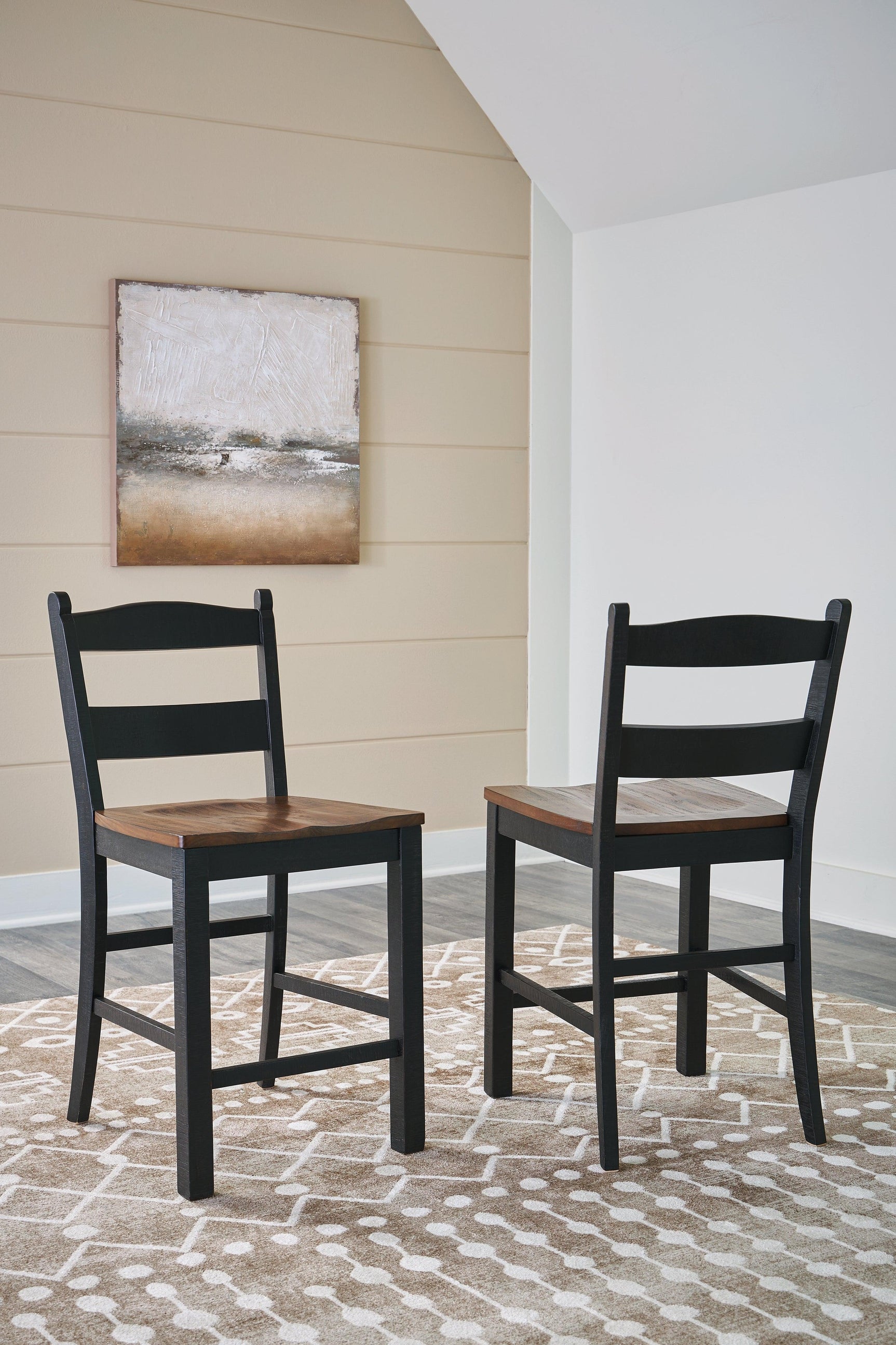 Valebeck Black/brown Counter Height Barstool - Ella Furniture