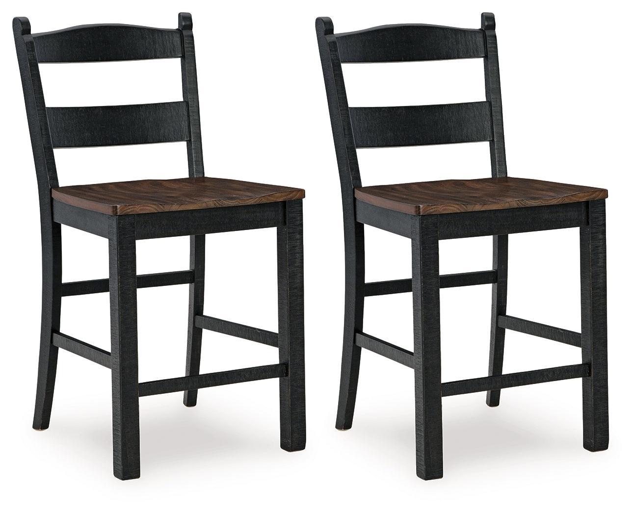 Valebeck Black/brown Counter Height Barstool - Ella Furniture