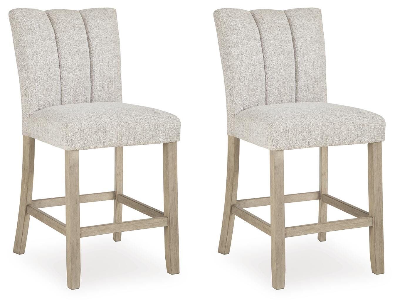 Larawyn Bisque Counter Height Barstool angled view
