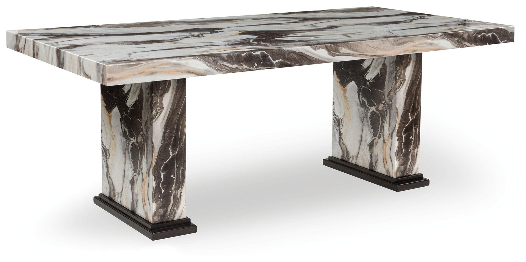 Jeshina Dark Brown/Beige Dining Table