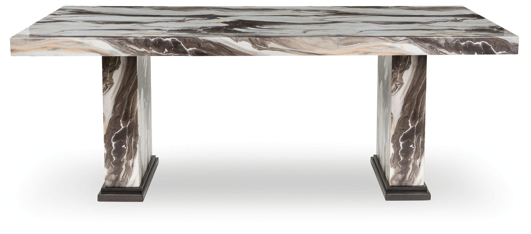 Jeshina Dark Brown/Beige Dining Table