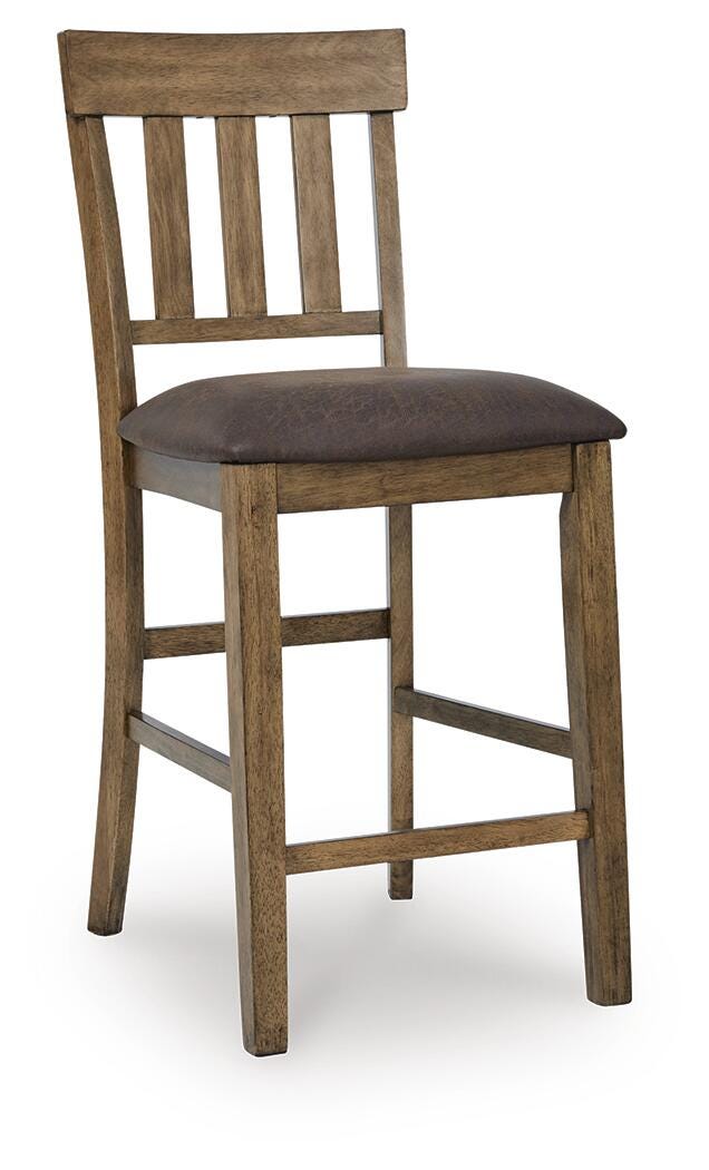 Urbinforte Light Brown Counter Height Barstool