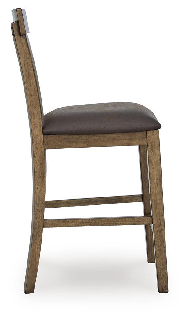 Urbinforte Light Brown Counter Height Barstool