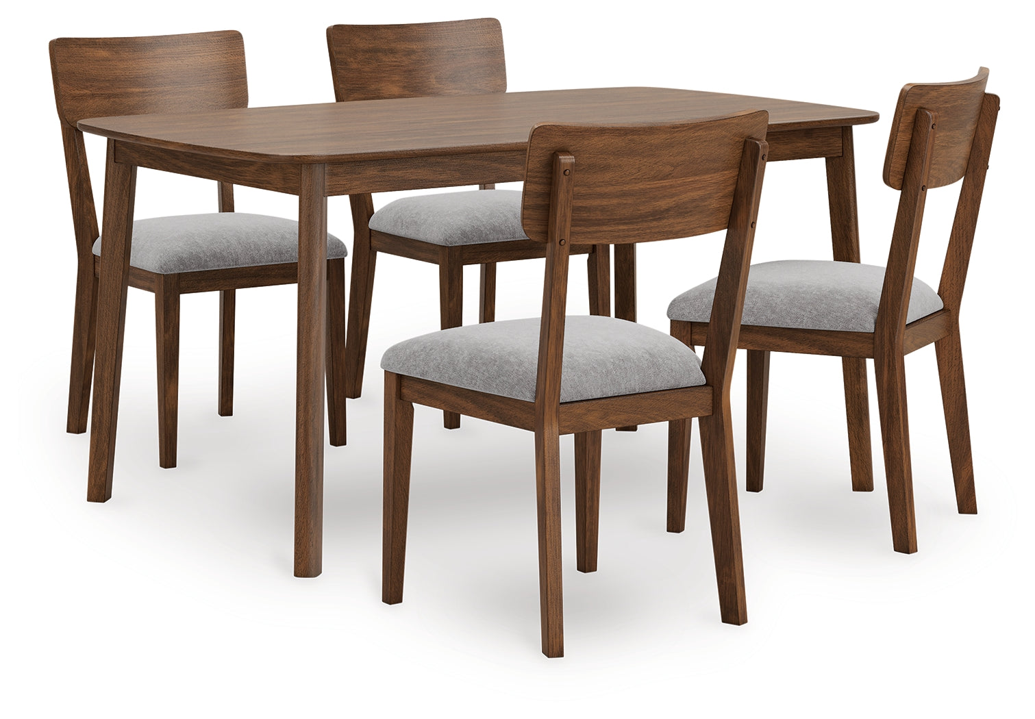 Tameride Brown Dining Table and 4 Chairs (Set of 5)