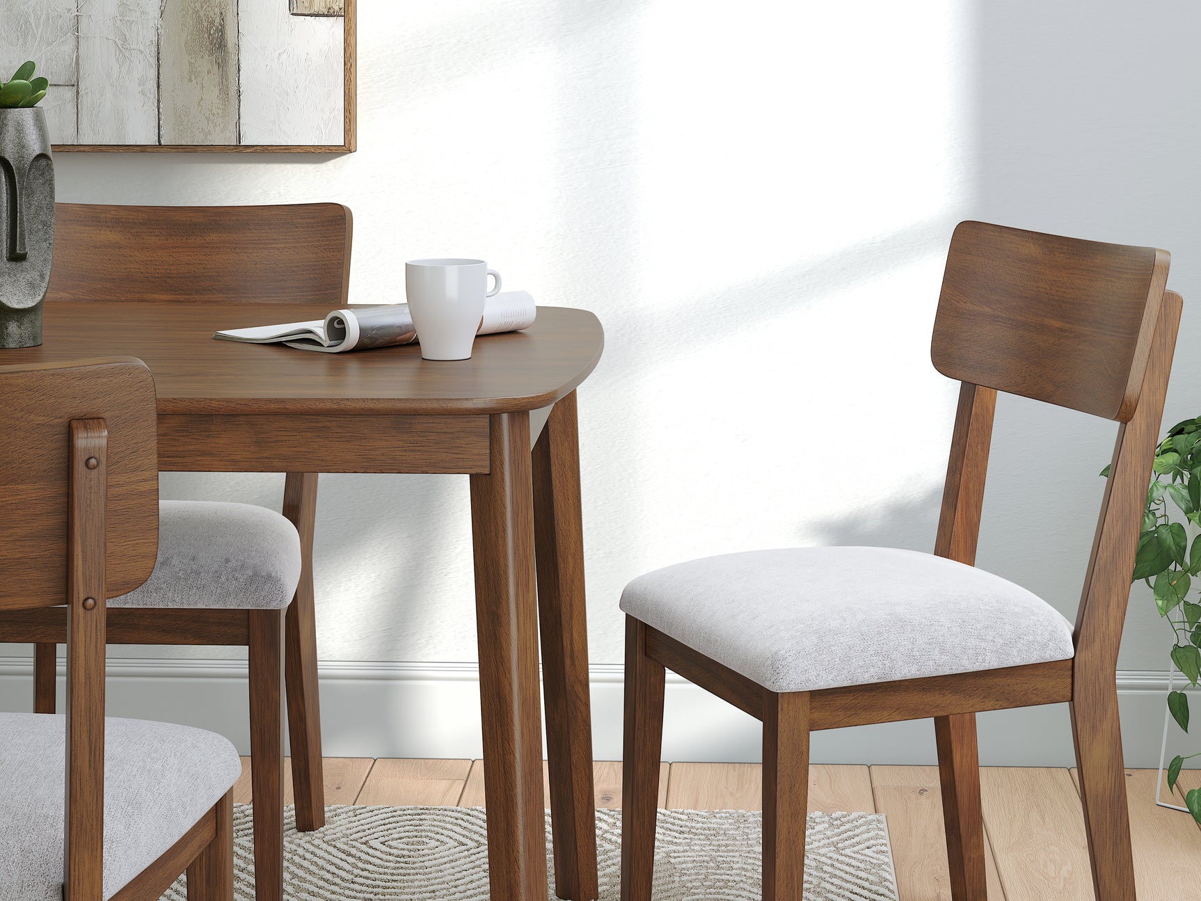 Tameride Brown Dining Table and 4 Chairs (Set of 5)