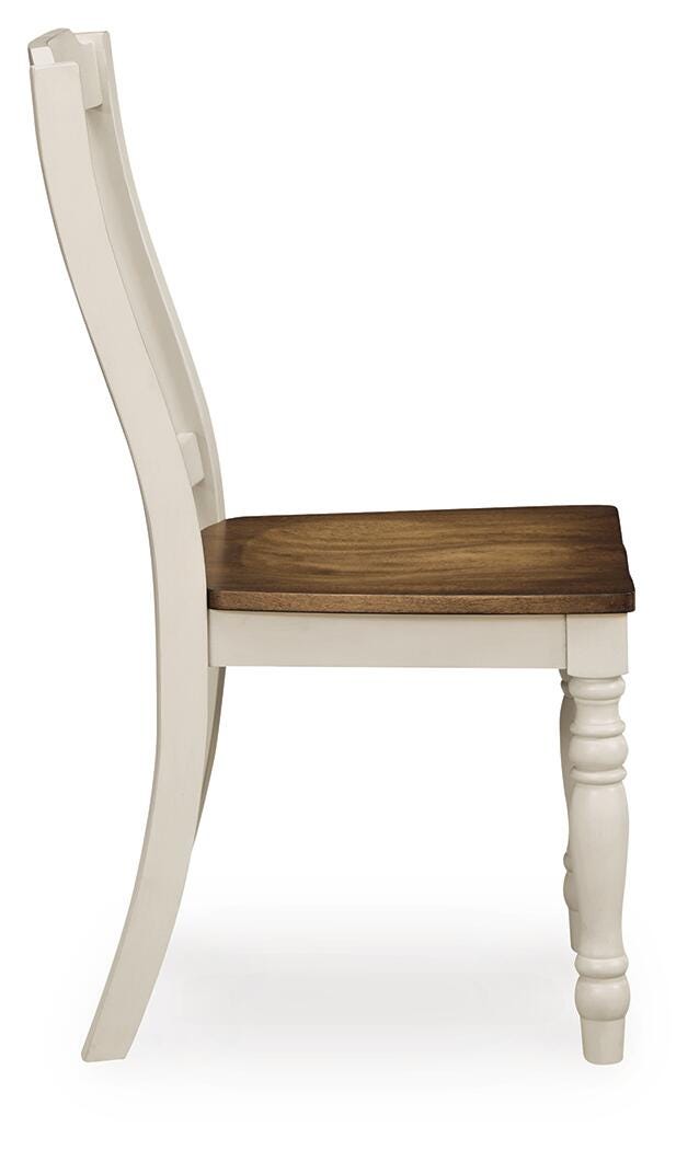 Wirloni Antique White/Brown Dining Chair view 6