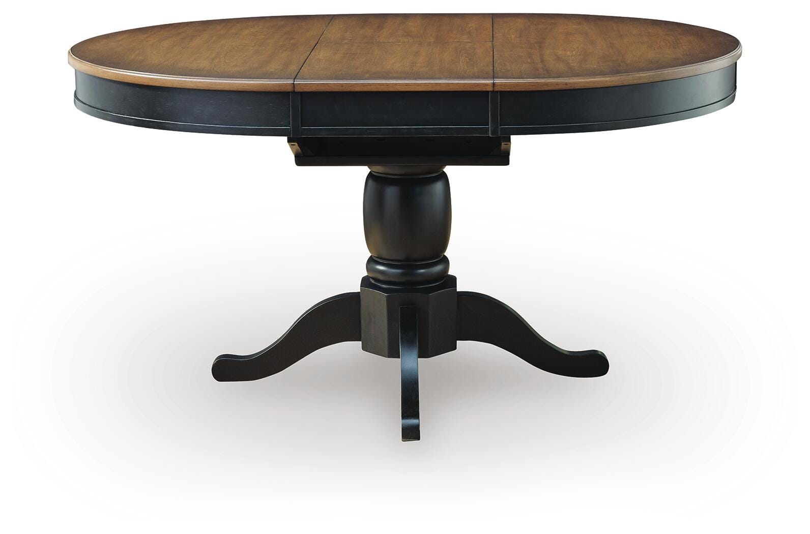 Clorazi Black/Brown Dining Butterfly Extension Table view 5