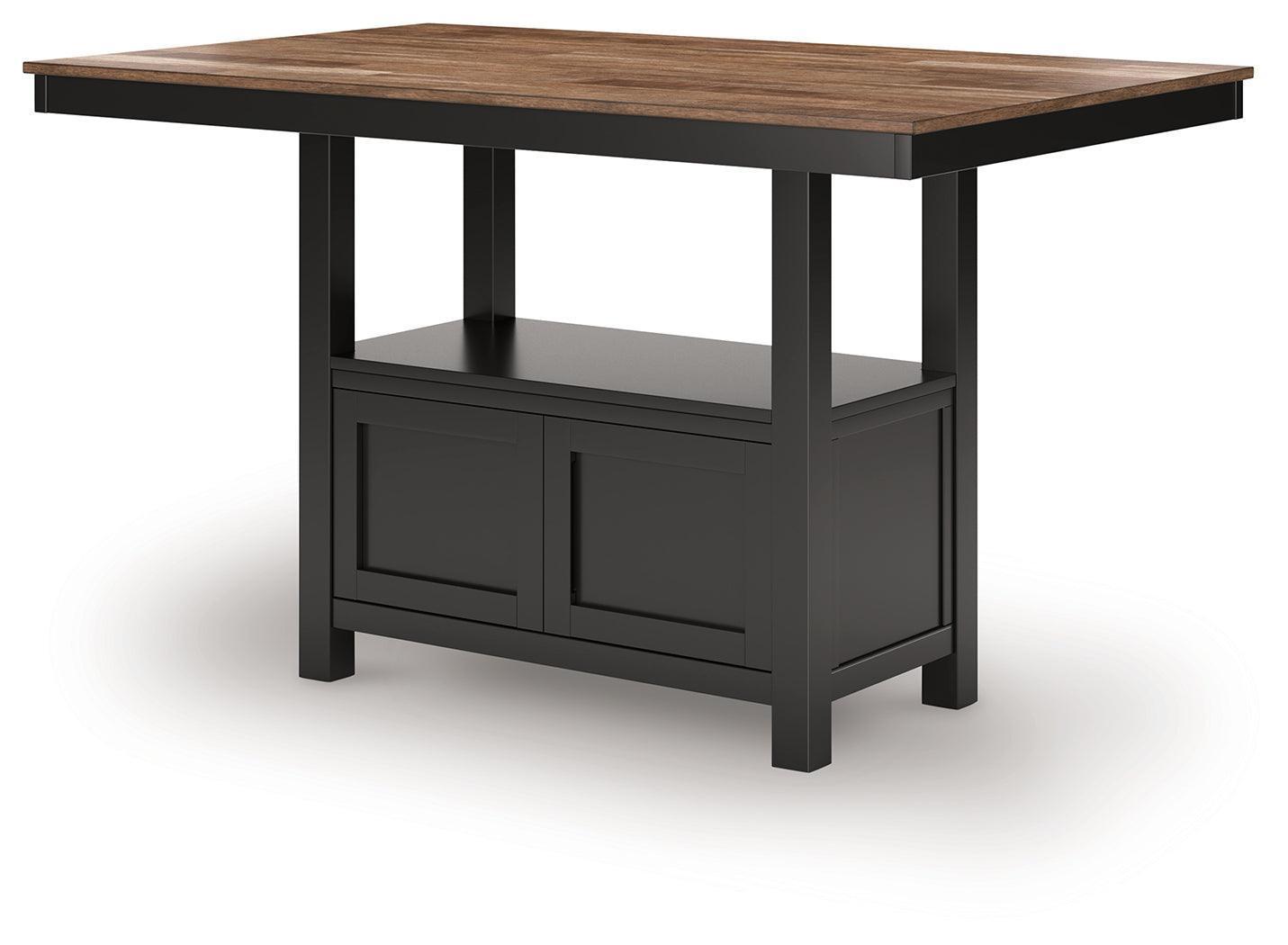 Wildenauer Brown/Black Counter Height Dining Table