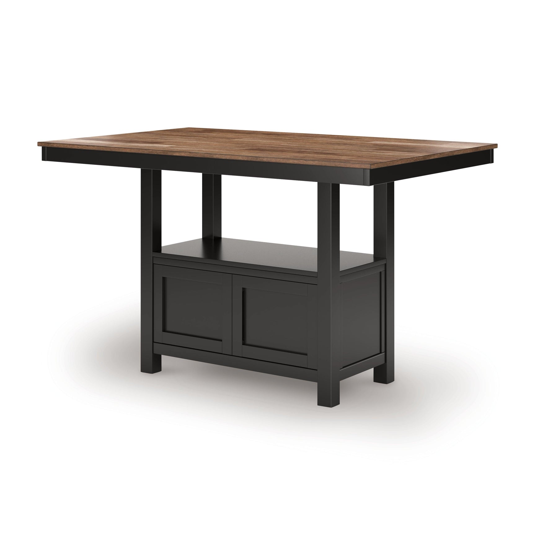 Wildenauer Brown/Black Counter Height Dining Table and 4 Barstools