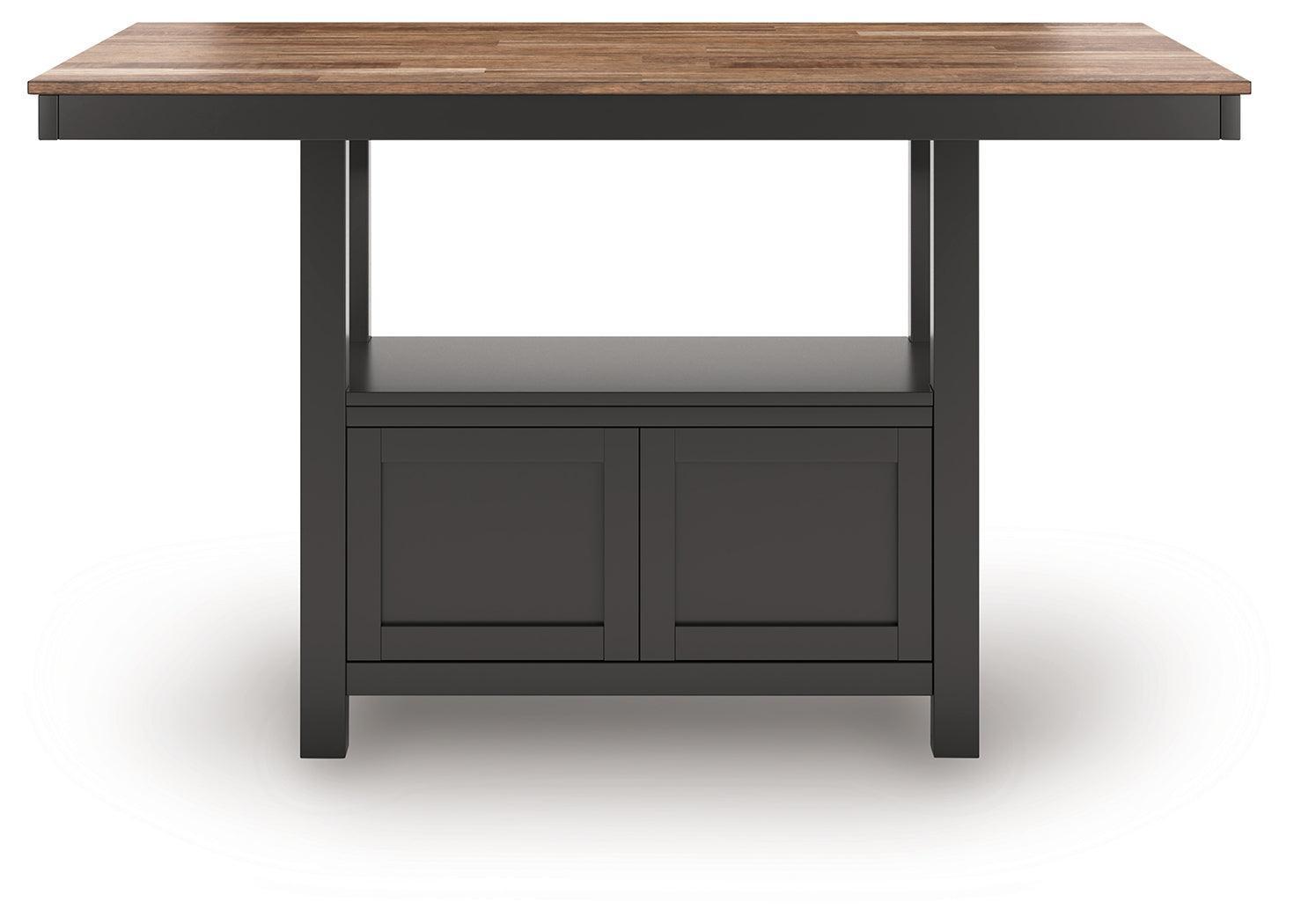 Wildenauer Brown/Black Counter Height Dining Table