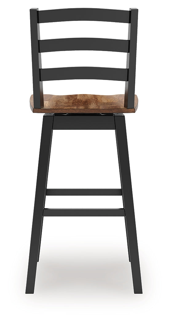 Wildenauer Brown/Black Bar Height Bar Stool