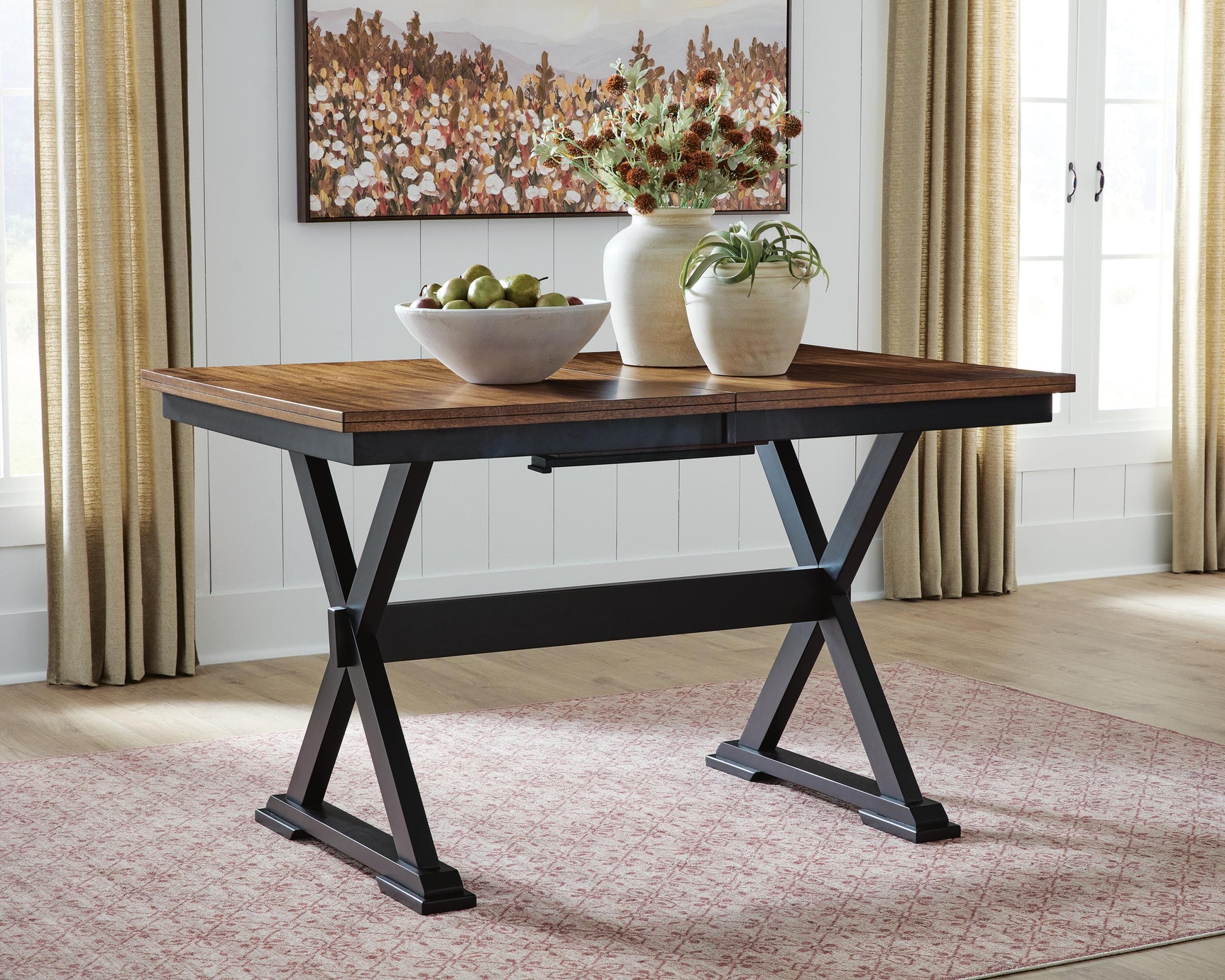 Wildenauer Brown/Black Counter Height Butterfly Extension Table