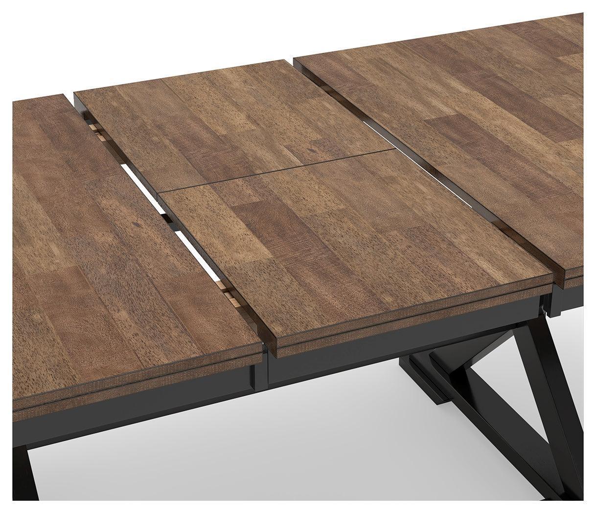 Wildenauer Brown Black Dining Extension Table