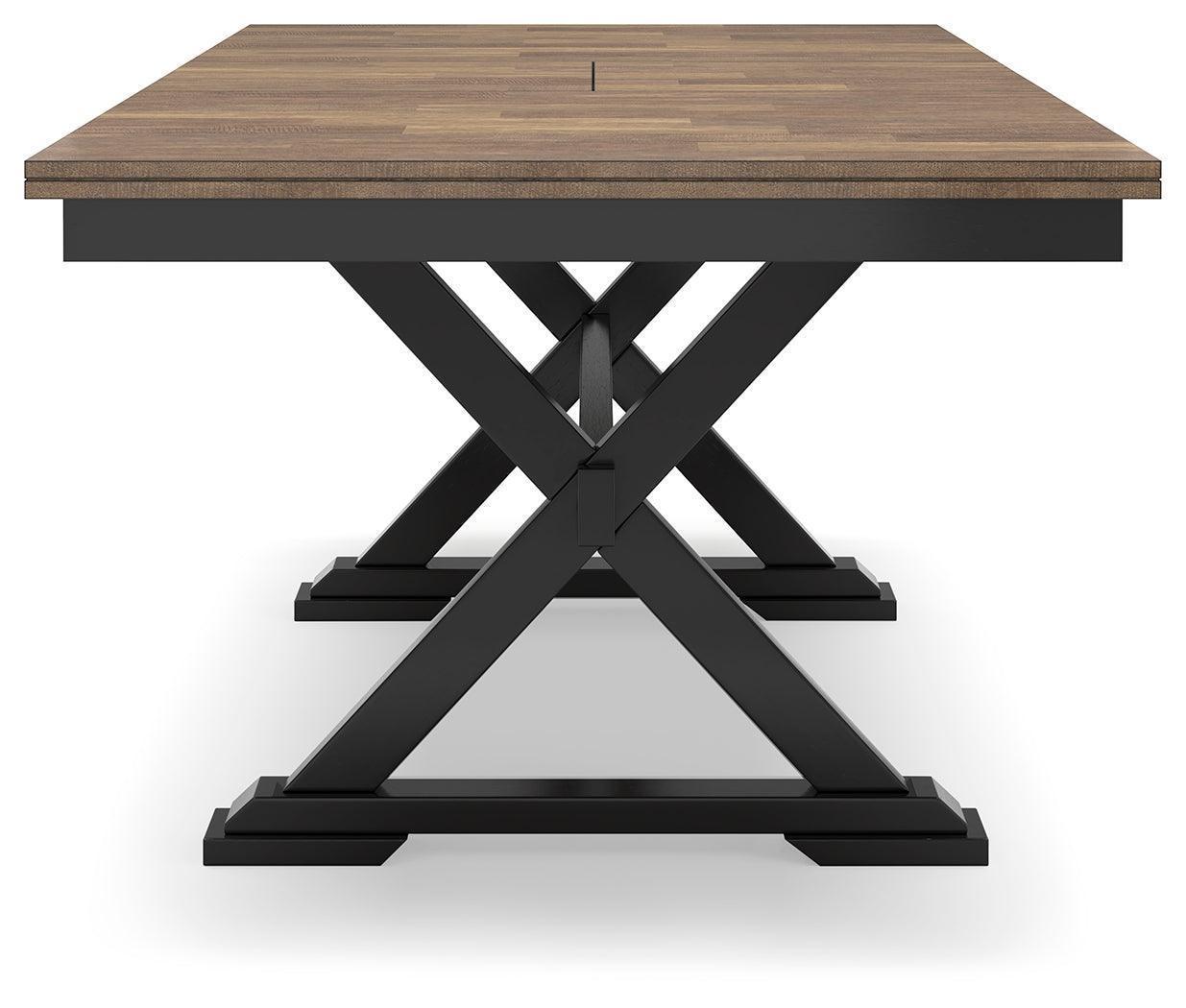 Wildenauer Brown Black Dining Extension Table