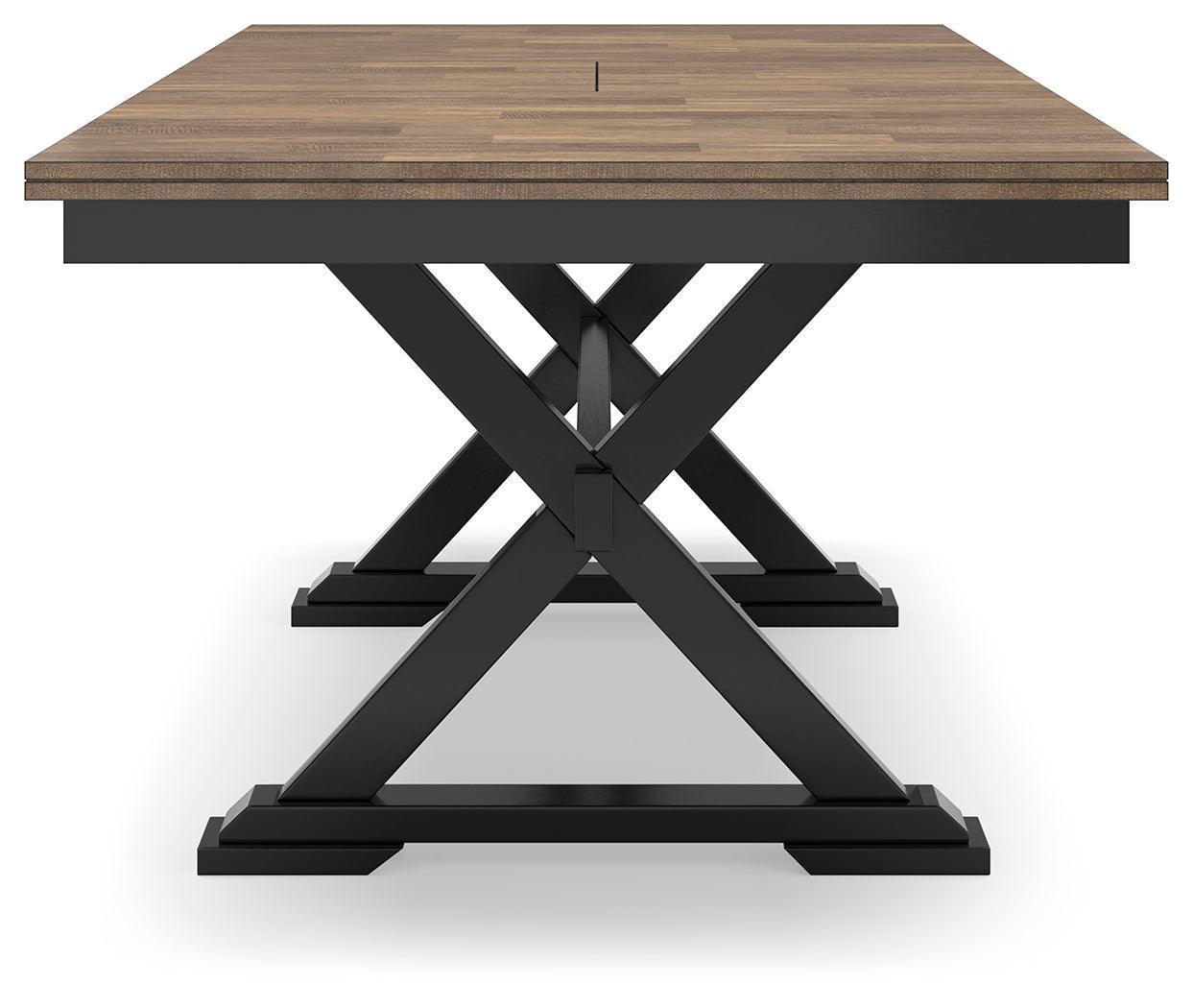 Wildenauer Brown Black Dining Extension Table