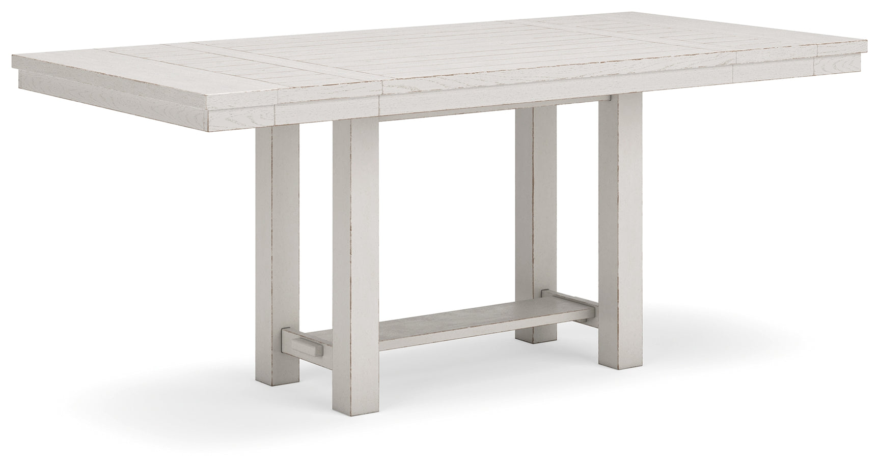 Robbinsdale Antique White Counter Height Dining Table and 6 Barstools and Bench with Storage