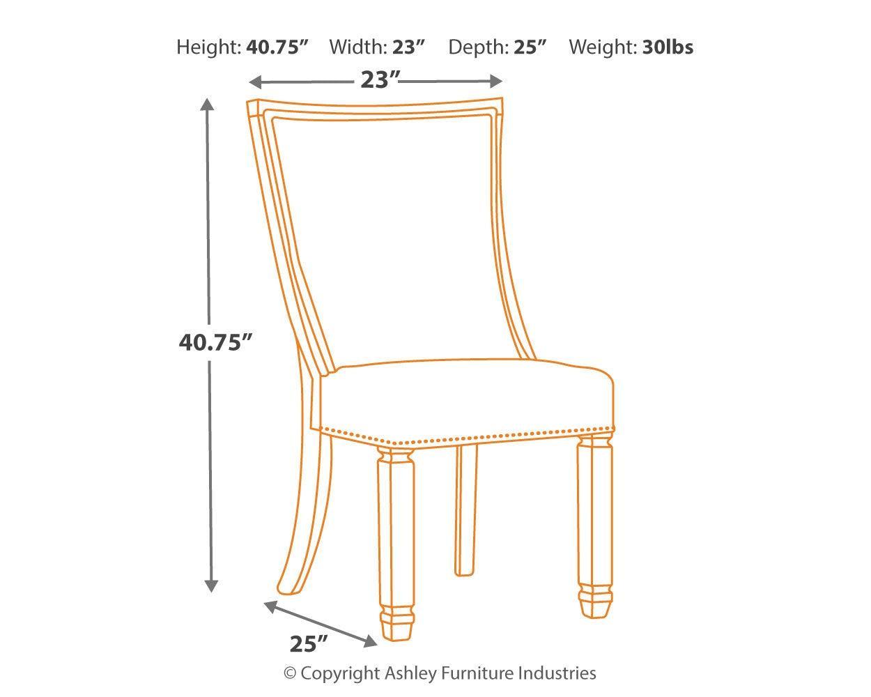 Bolanburg Two-tone Dining Chair D647-02 - Ella Furniture
