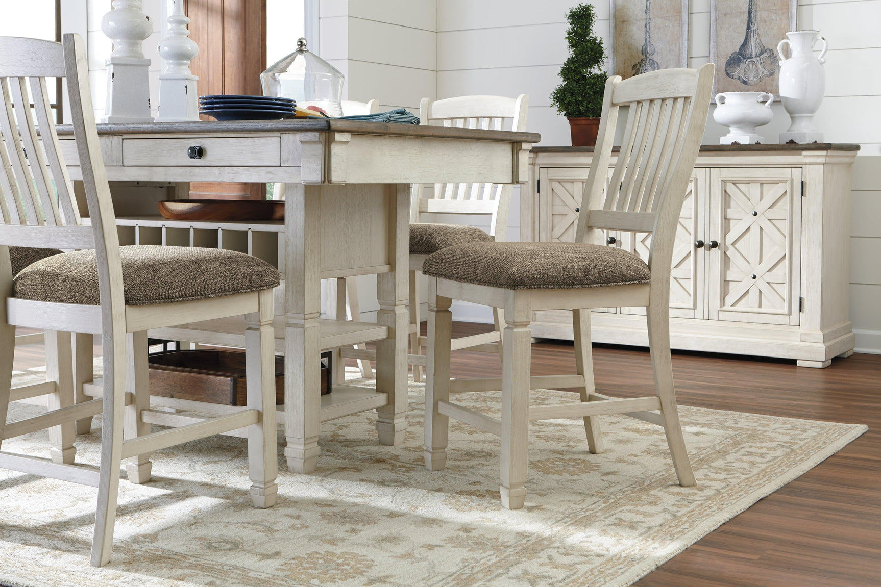 Bolanburg Two-tone Counter Height Dining Table - Ella Furniture