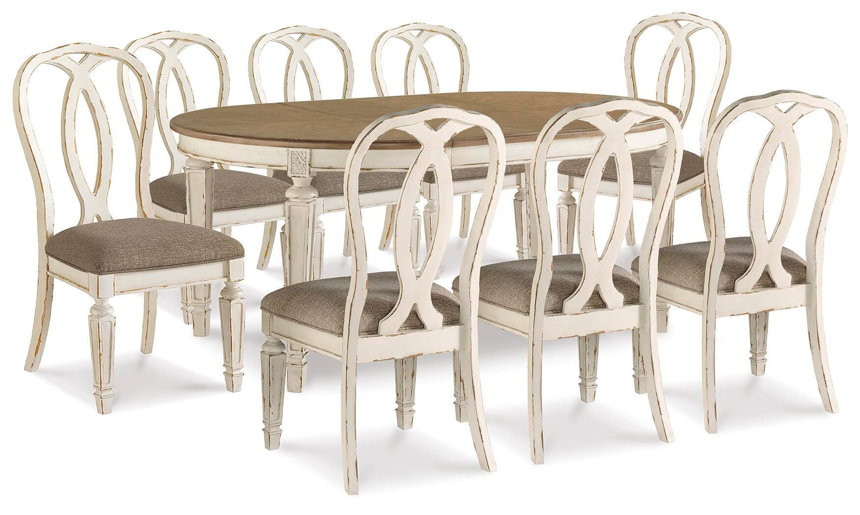 Realyn Chipped White Dining Set from Ella Furniture