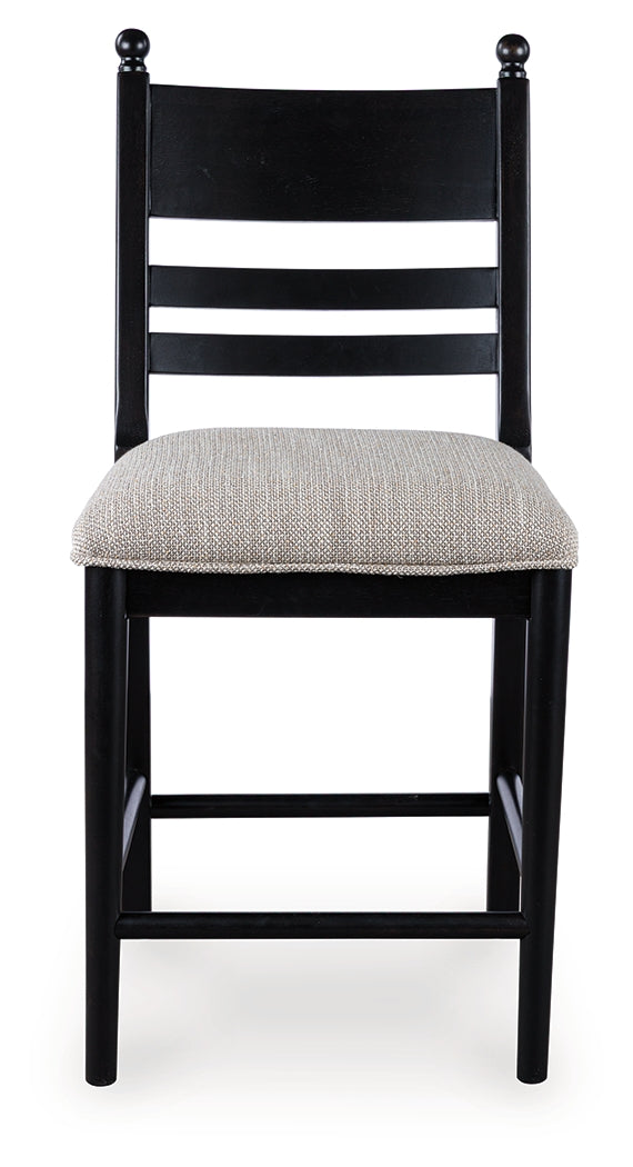Greddinton Black Counter Height Barstool