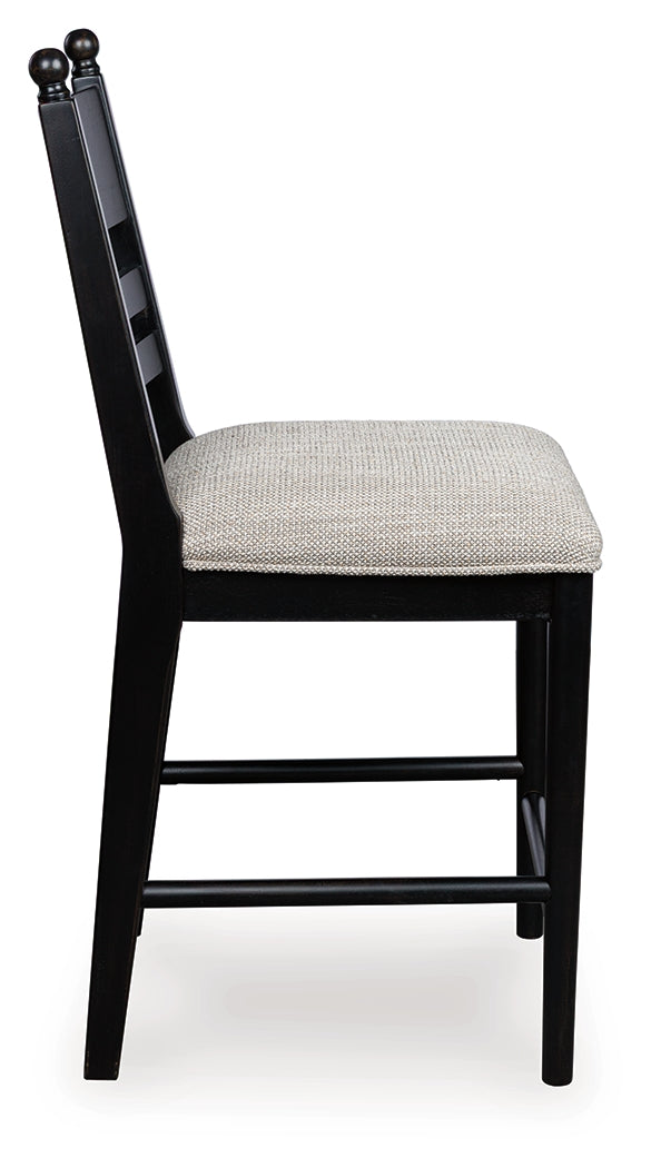 Greddinton Black Counter Height Barstool