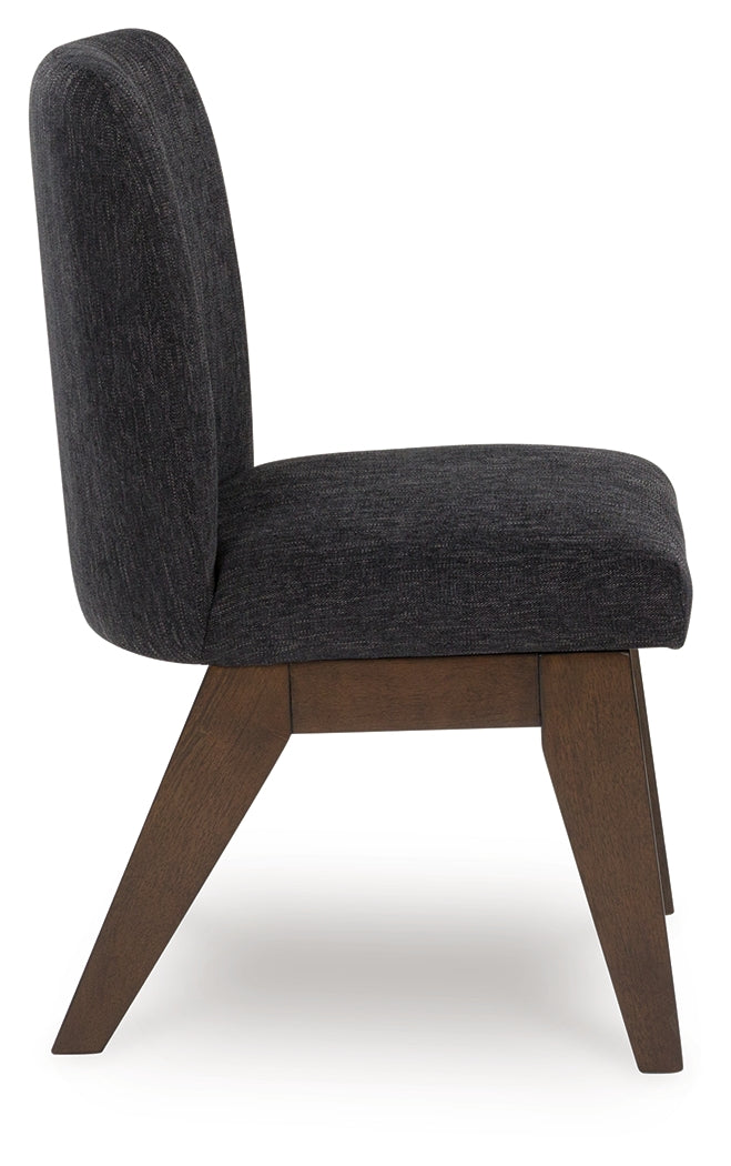 Dilenno Dark Brown Chenille Dining Chair