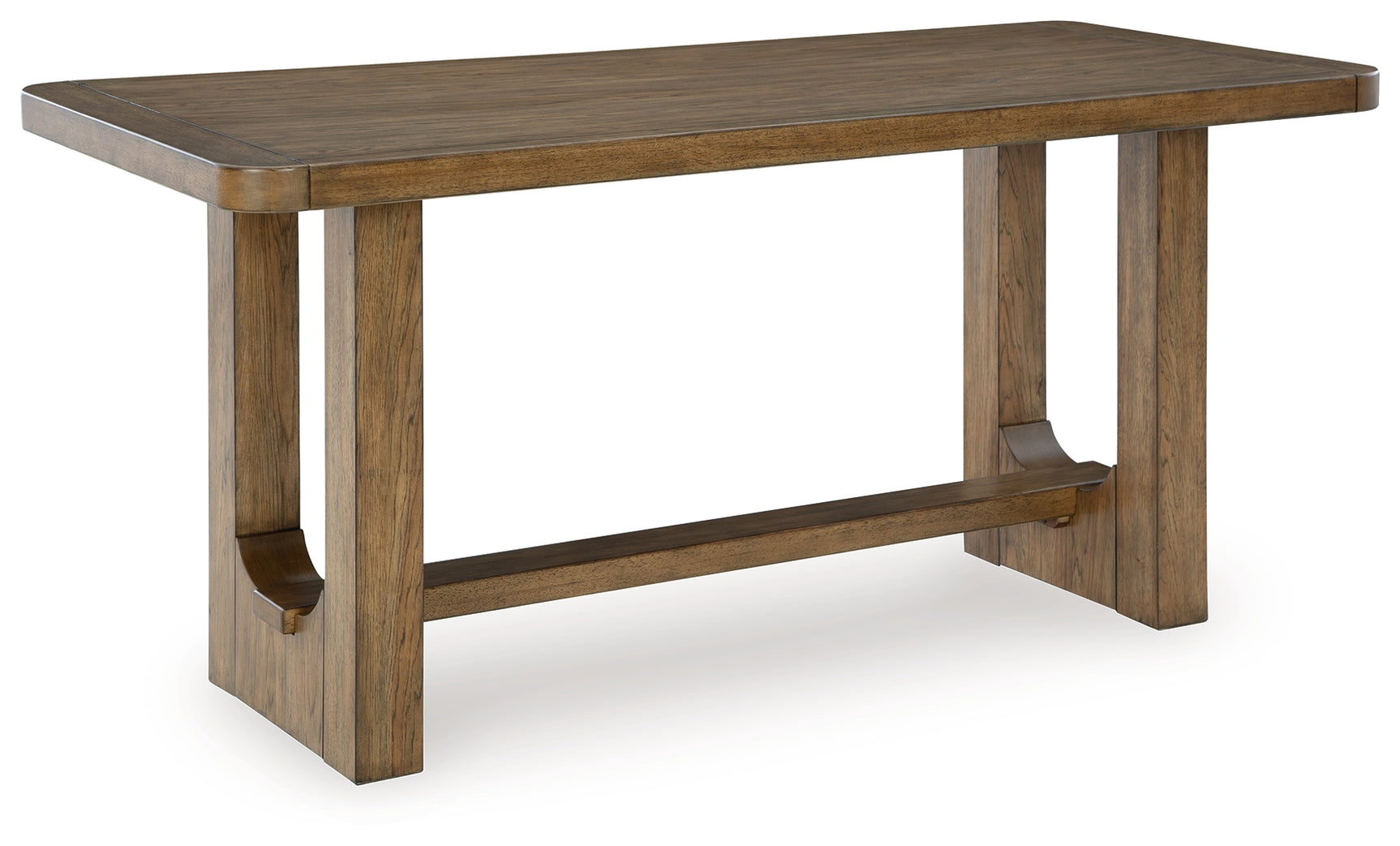 Cabalynn Light Brown Counter Height Dining Table and 4 Barstools with Storage
