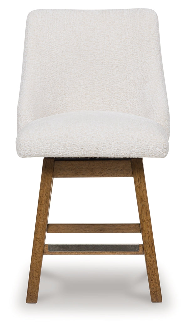Cabalynn Oatmeal/Light Brown Counter Height Barstool