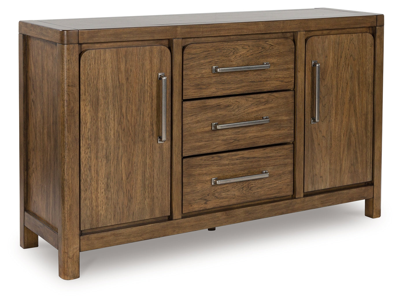 Cabalynn Light Brown Counter Height Dining Table and 6 Barstools with Storage