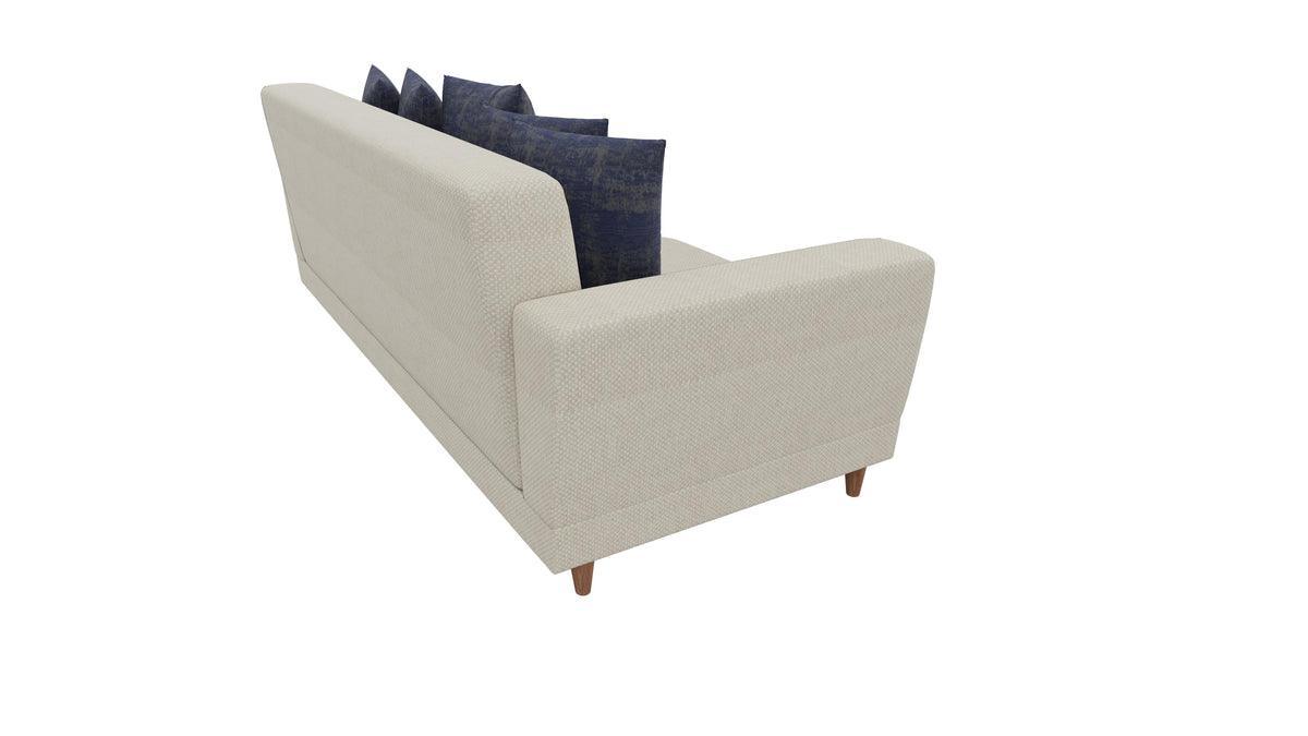 Dolce Cream/blue 3-Seater Sofa Bed - Ella Furniture