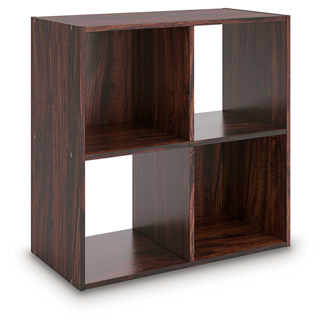 Glosmount Cherry/Light Brown Four Cube Organizer