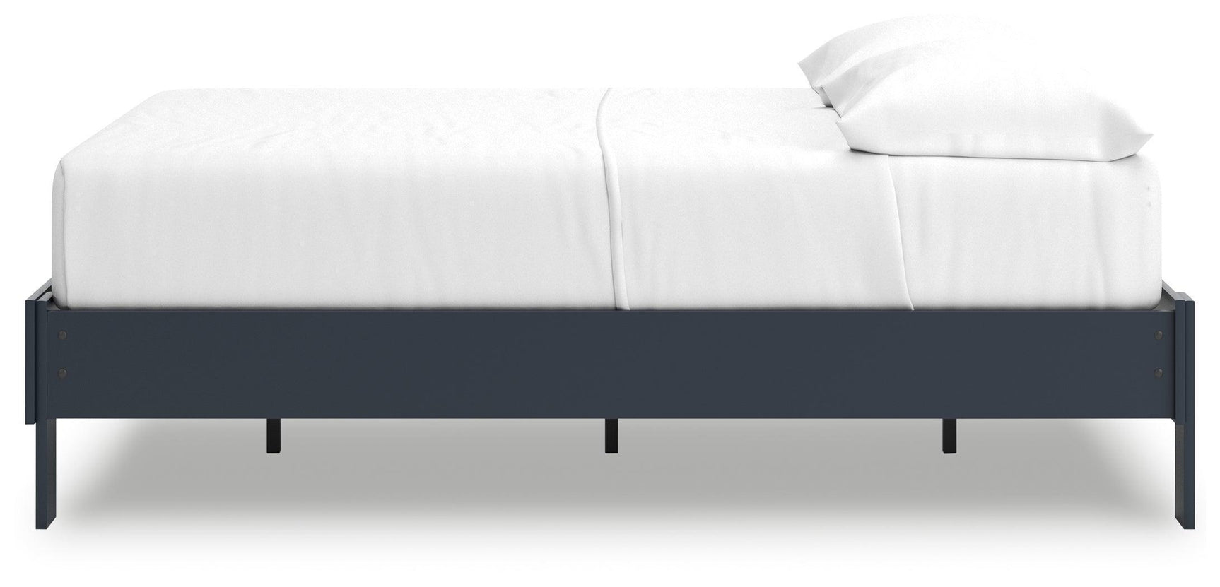 Simmenfort Navy Blue Full Platform Bed