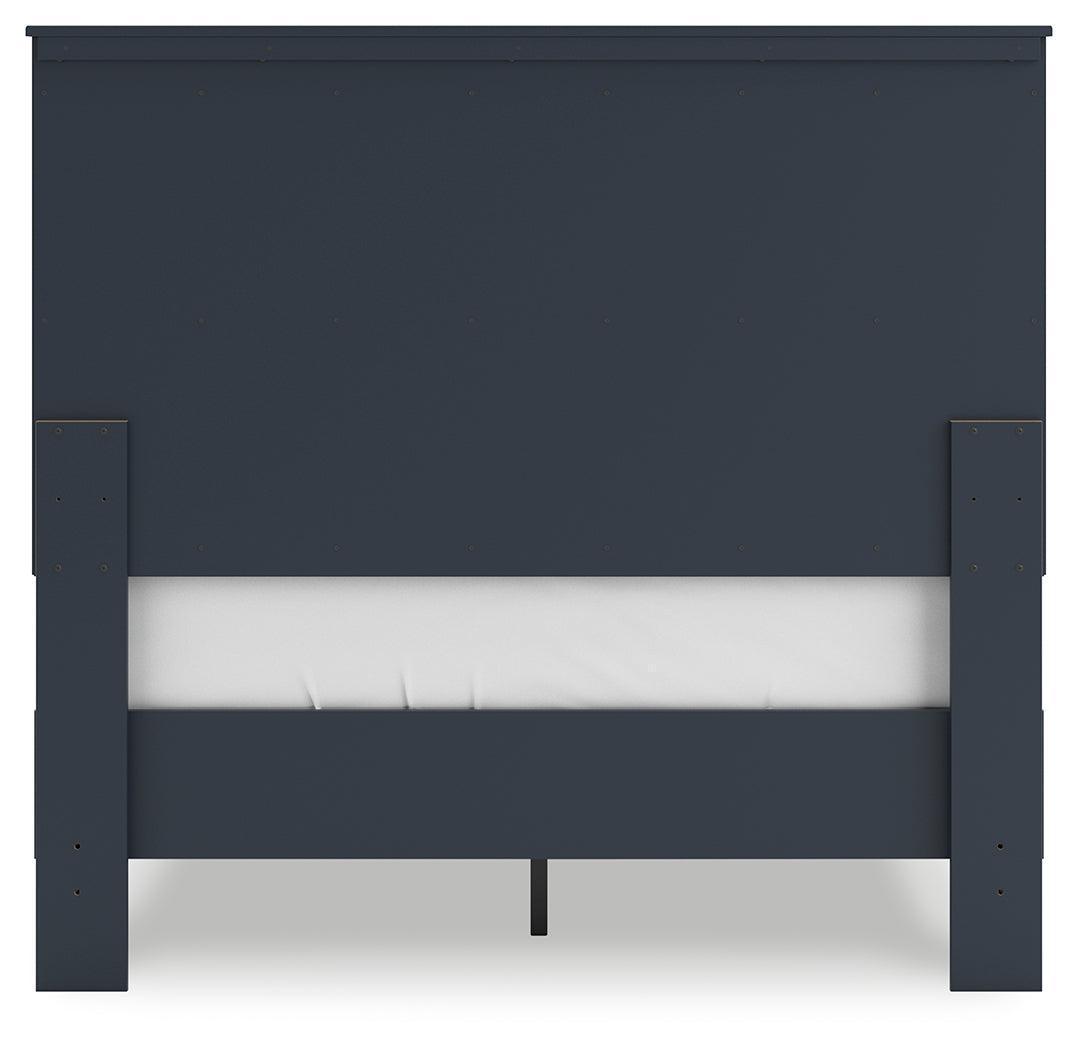 Simmenfort Navy Blue Full Platform Bed