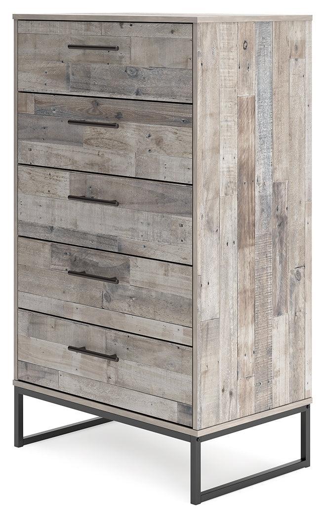 Neilsville Whitewash Chest Of Drawers - Ella Furniture
