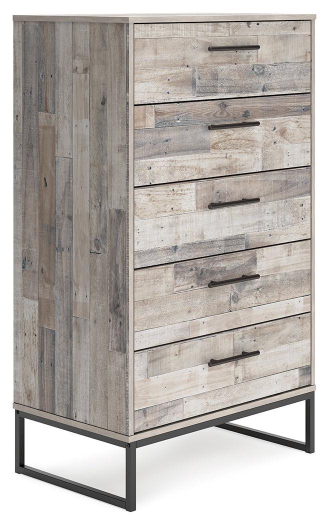 Neilsville Whitewash Chest Of Drawers - Ella Furniture