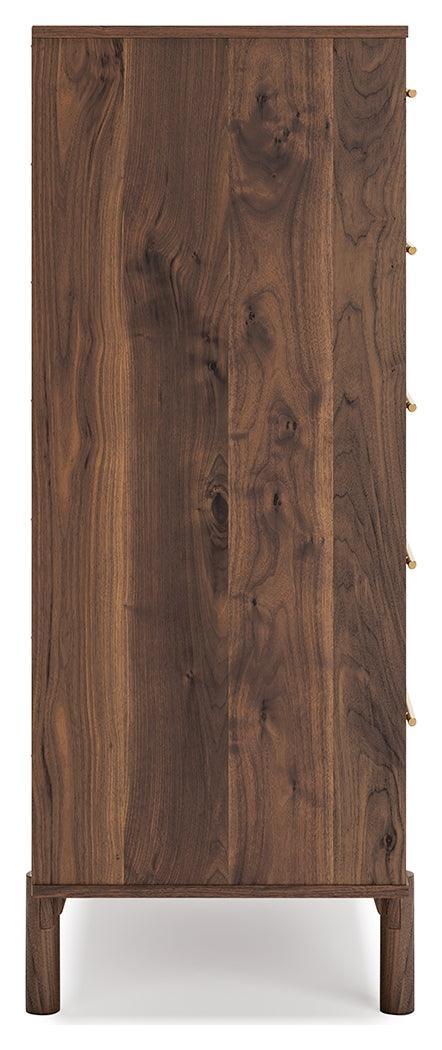Calverson Mocha Chest Of Drawers - Ella Furniture