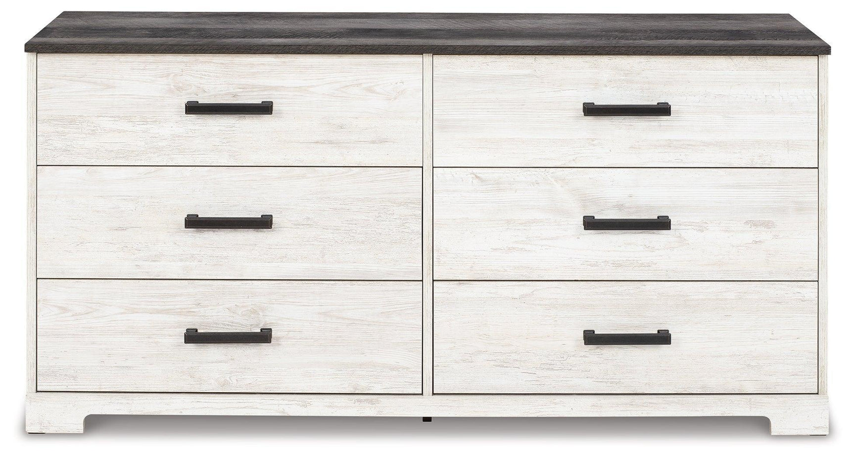 Shawburn Two-Tone Whitewash and Charcoal Gray Dresser