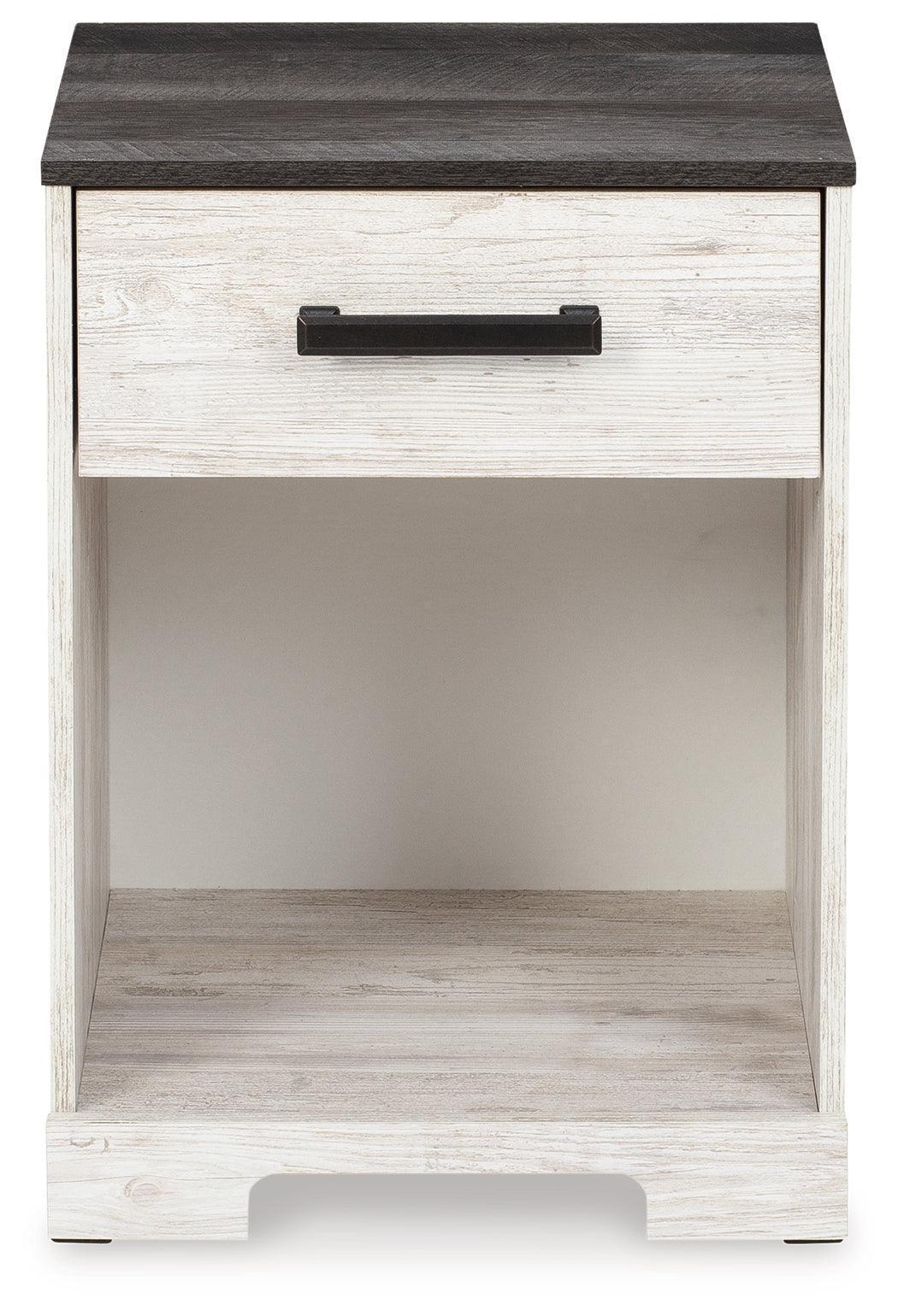 Shawburn Whitewash/Charcoal Gray Nightstand