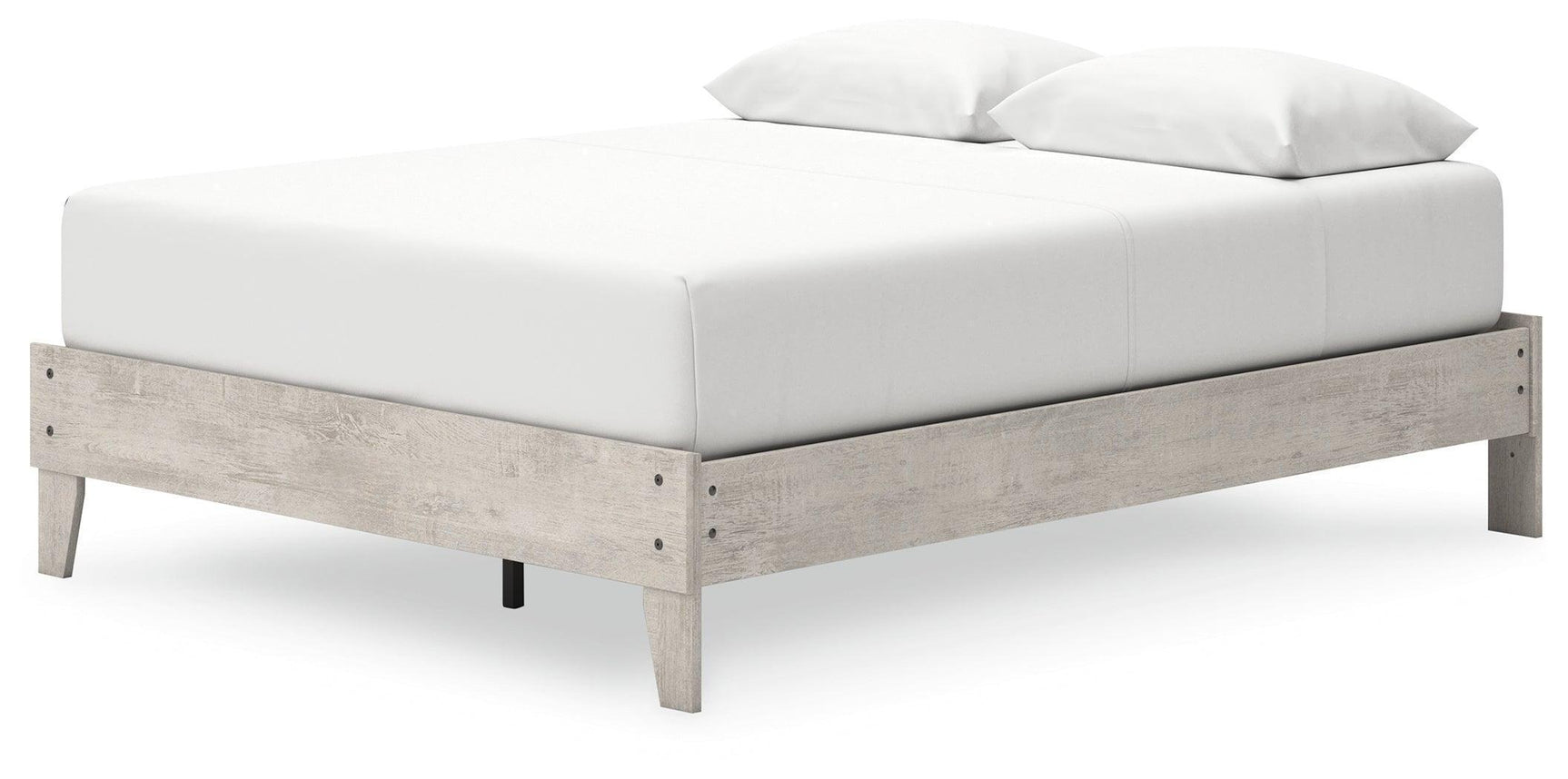 Shawburn Queen Whitewash Platform Bed