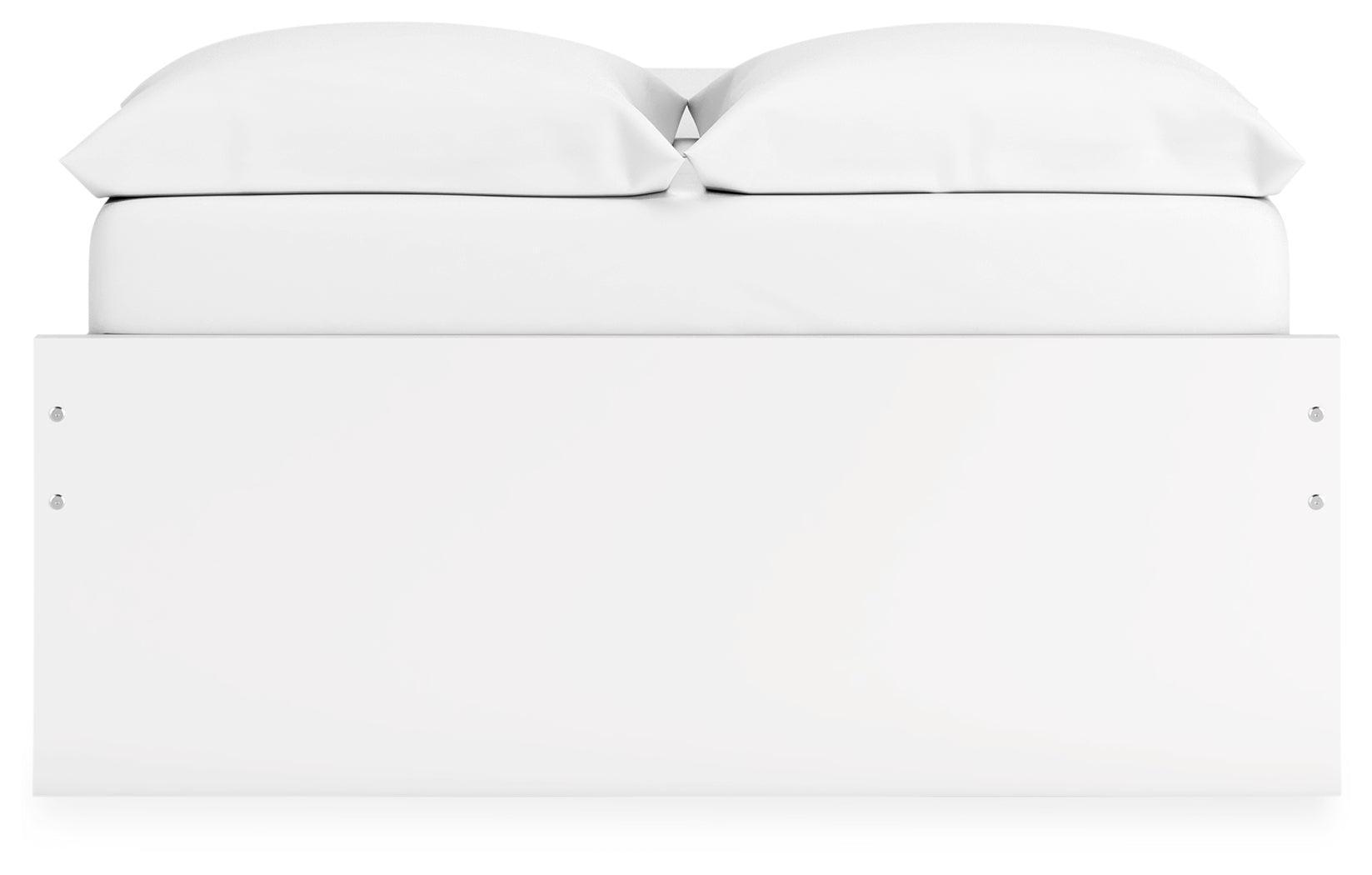 Onita White Full Platform Bed With 2 Side Storage