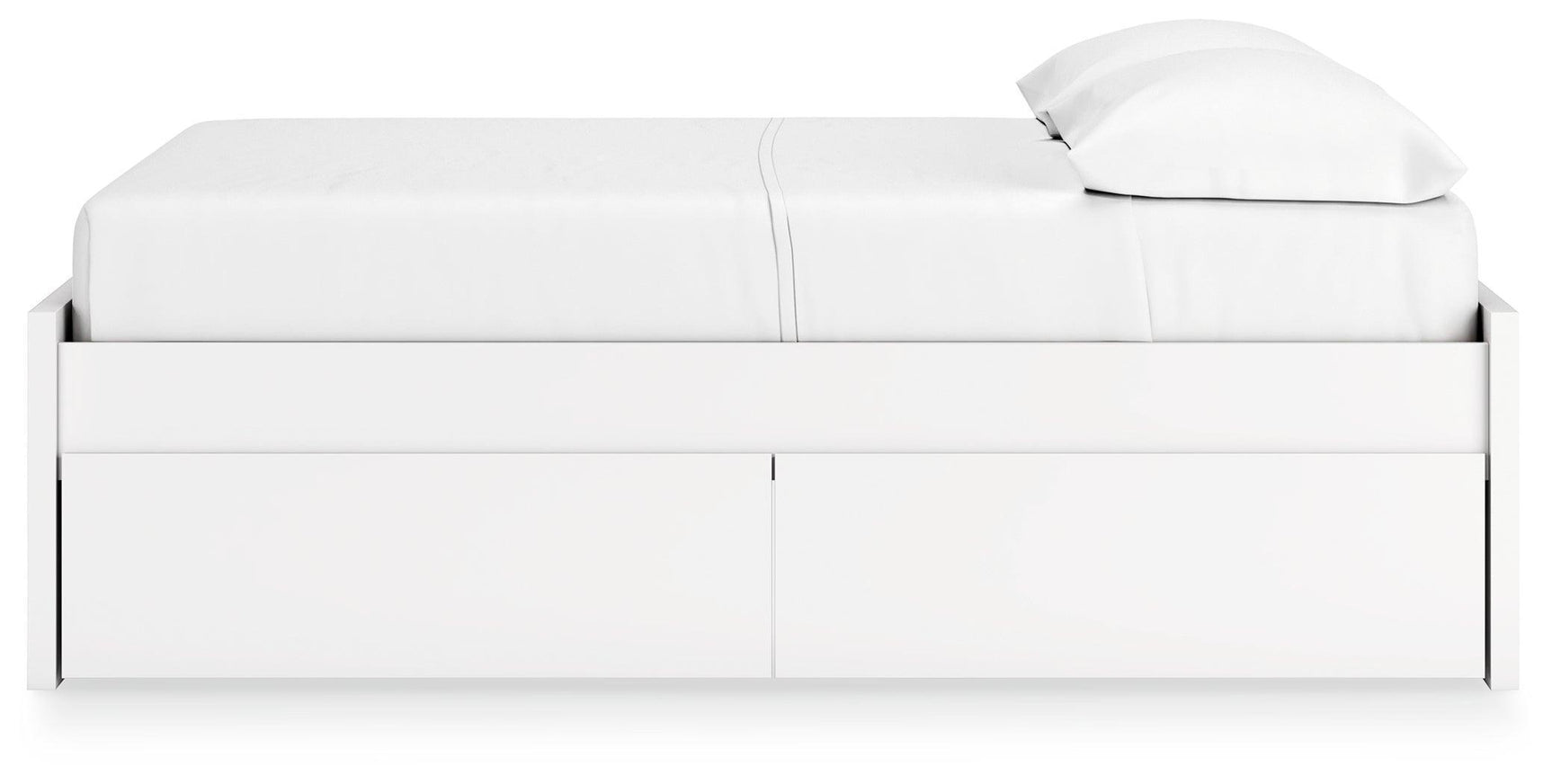 Onita White Full Platform Bed With 2 Side Storage
