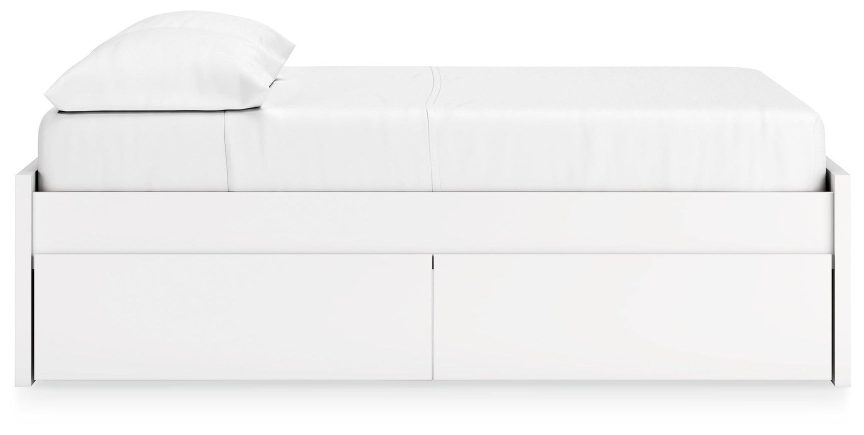 Onita White Full Platform Bed With 2 Side Storage