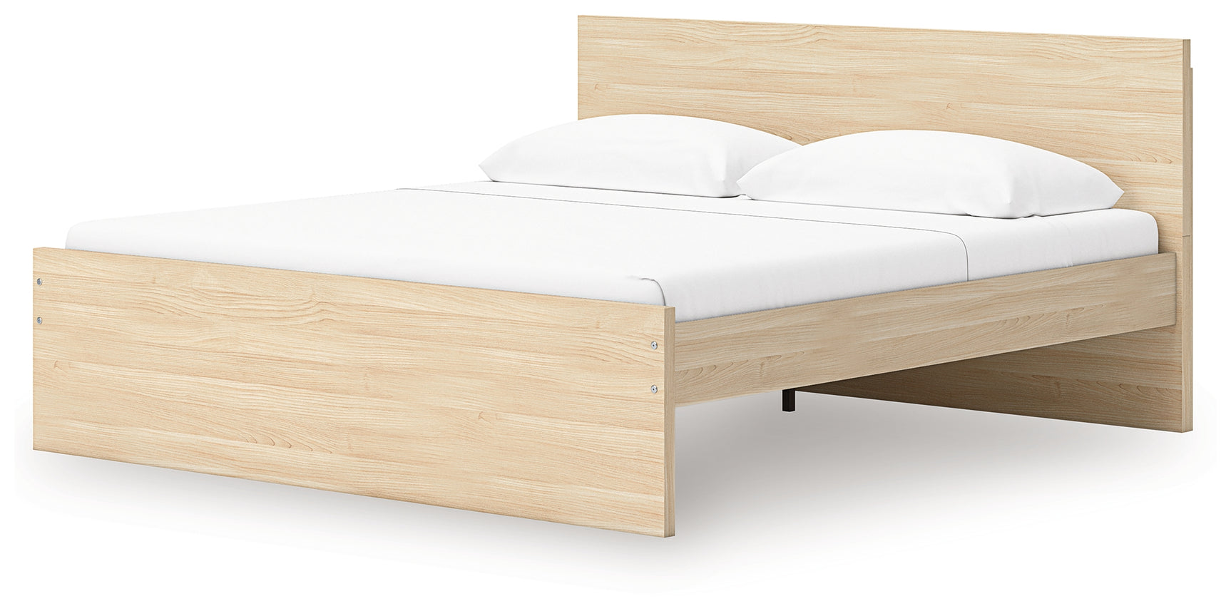 Onita Natural King Panel Platform Bed with Storage