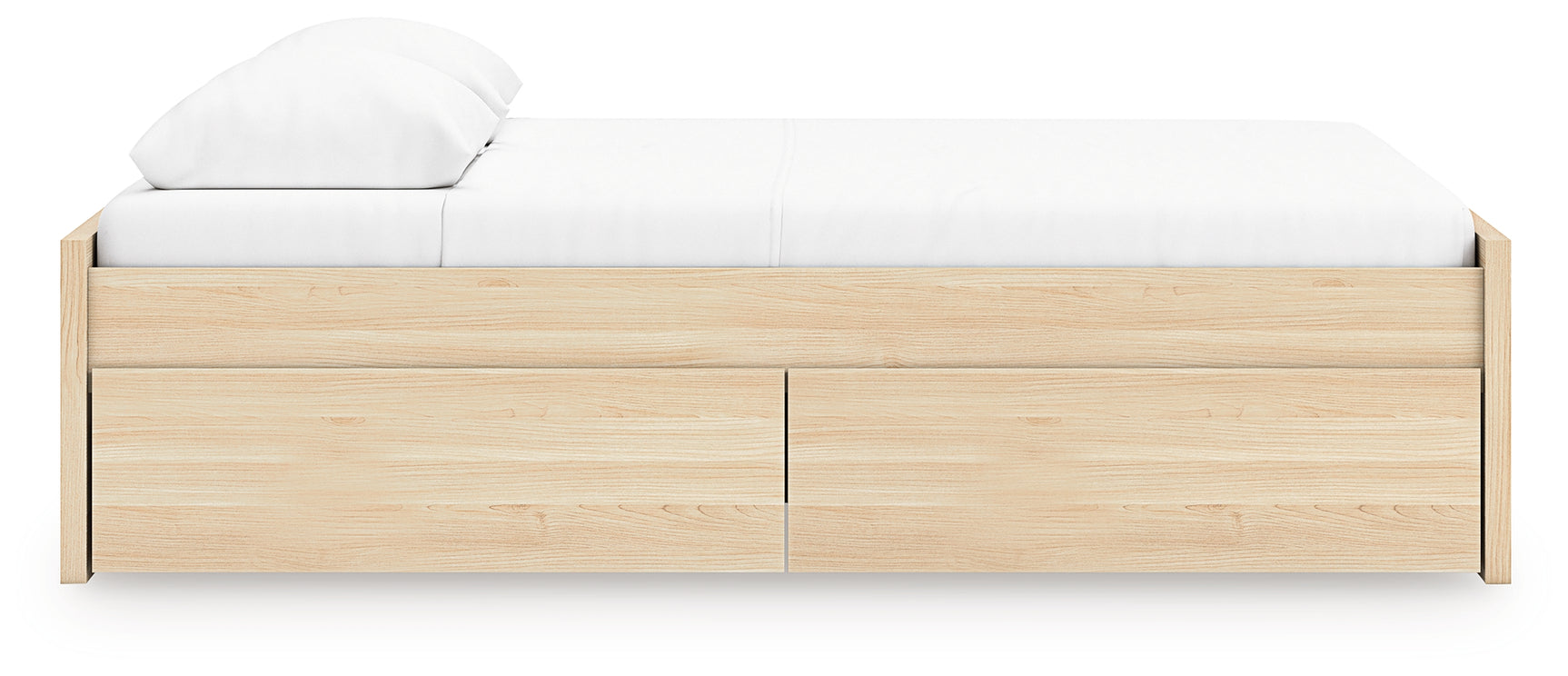 Onita Natural Queen Platform Bed with 2 Side Storage