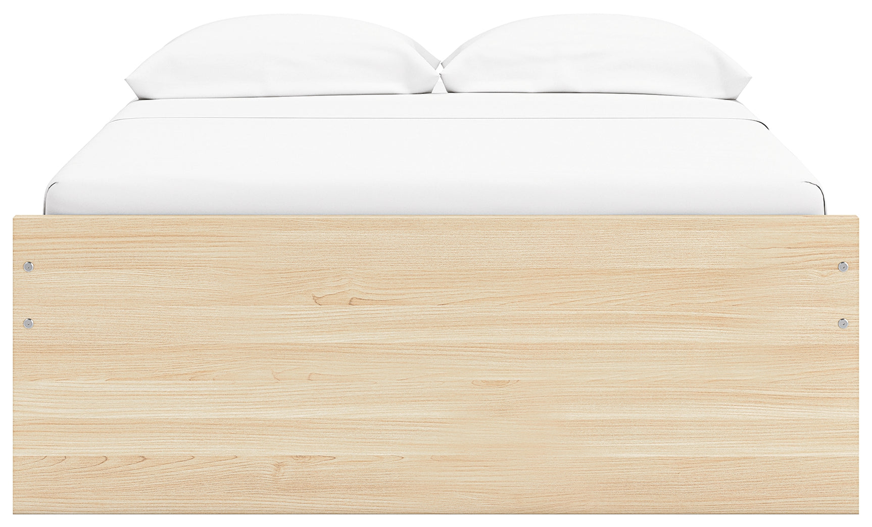 Onita Natural Full Platform Bed with 1 Side Storage