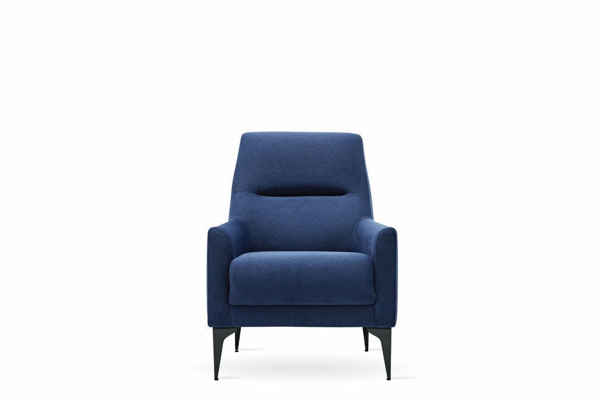 Fortuna Navy Blue Armchair - Ella Furniture