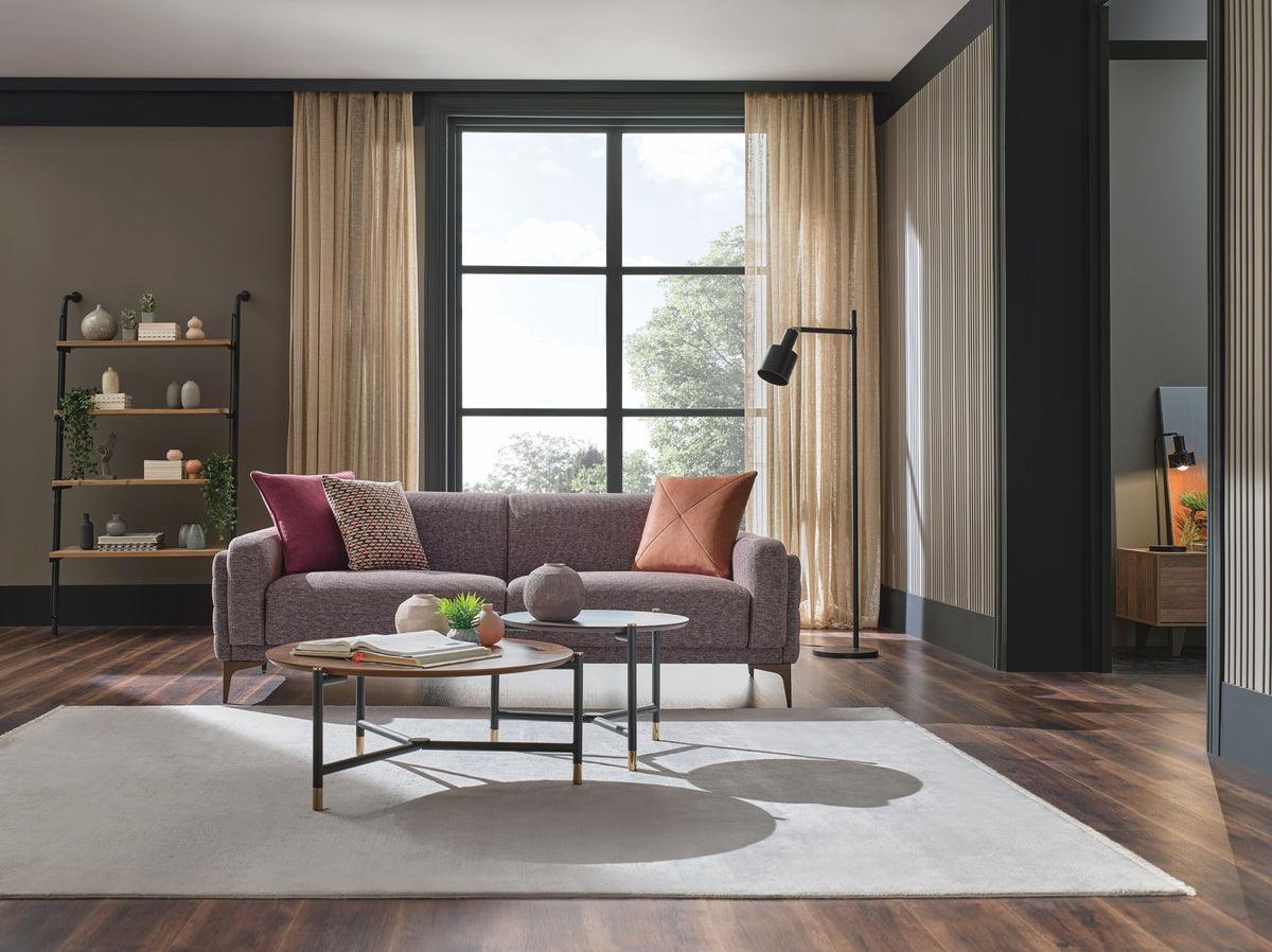 Fortuna Brown 2.5 -Seater Sofa - Ella Furniture