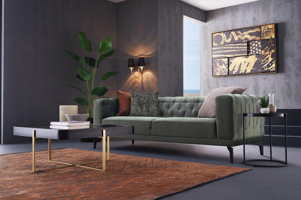 Dorian Green 3-Seater Sofa - Ella Furniture