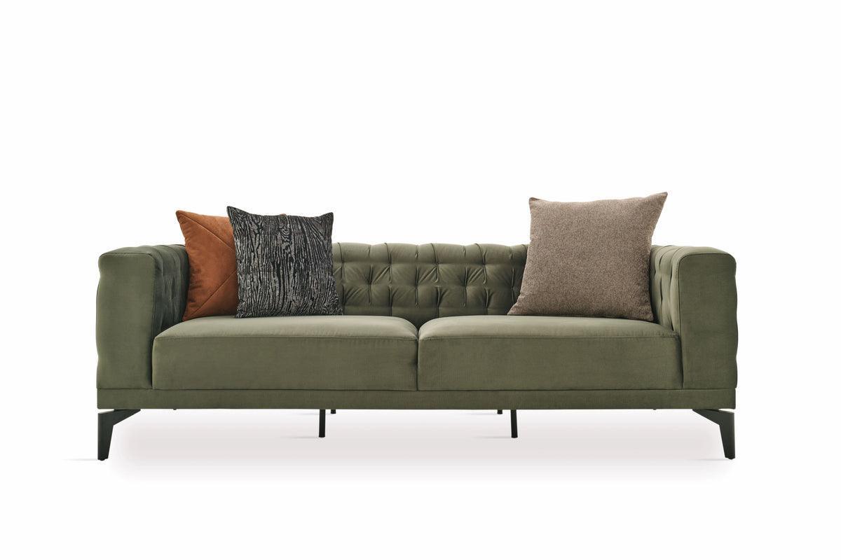 Dorian Green 3-Seater Sofa - Ella Furniture