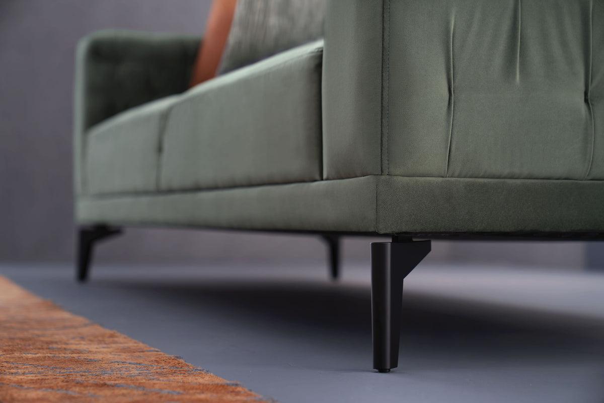 Dorian Green 3-Seater Sofa - Ella Furniture